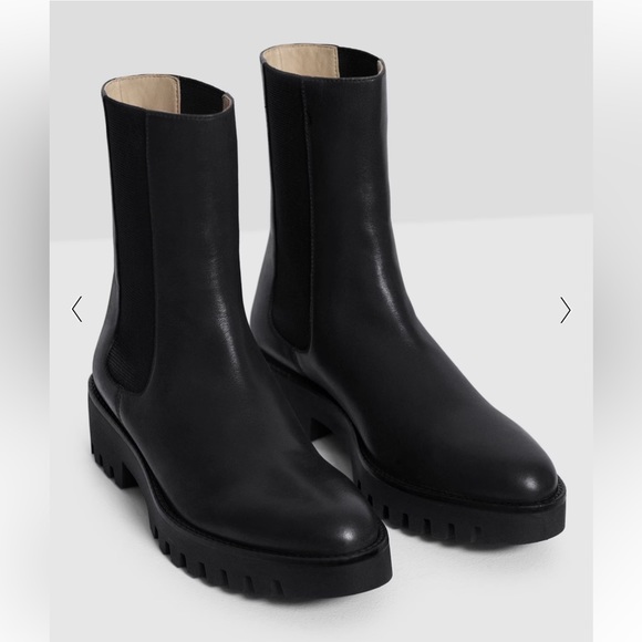 THEORY***CHELSEA BOOTIE In Black Leather**EU 40; US 10 $475 - Picture 8 of 12